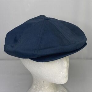 Franklin Kenneth Hat Cap Cabby Union Made Sz Medium Blue Retro
